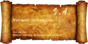 Vermes Artemisz névjegykártya